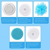abordables Electrodomésticos-Cepillos de baño eléctricos de silicona, cepillo de ducha de masaje de mano, USB, impermeable, mango largo, herramienta exfoliante de limpieza corporal.