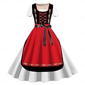 abordables Ropa Gráfica-Vestidos bávaro Munich Alemán alpino Gráfico para Mujer Adulto Impresión 3D  para Carnaval Cerveza Oktoberfest Fiesta