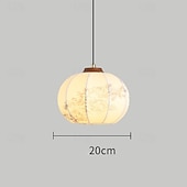 cheap Island Lights-Country Nature Inspired Pendant Light, Fabric Material, 20cm Height, Warm White/White Light, E26 E27, Adjustable Chain