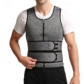 cheap Men&#039;s Active Tees &amp; Tanks-Men&#039;s Compression Shirts Body Shaper Shapewear Active Tank Crew Neck Sleeveless Vacation Sports &amp; Outdoor Going out Casual Daily Gym Soft Plain Black Grey Activewear Polyester Fashion Sport