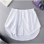 baratos Cuidados Pessoais &amp; Saúde-extensor de camisa versátil em camadas saia com bainha falsa para mulheres xadrez meia saia cobertura inferior para moletons blusas com capuz look casual chique