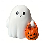 tanie Dekoracje wiszące i na stół na Halloween-Dynia Boo Buddies - urocza dekoracja ducha Halloween ozdoby na dynie urocze dekoracje stołowe świecąca dekoracja uroczych duchów