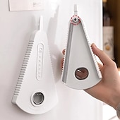 baratos Utensílios &amp; Aparelhos de Cozinha-Abridor de potes multifuncional com 2 unidades – abridor de garrafas manual universal &amp;removedor de tampa de lata com design magnético, abridor de tampa de fácil remoção para uso na cozinha