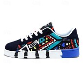 cheap Men&#039;s Sneakers-Men&#039;s Sneakers Walking Casual PU Leather Canvas Comfortable Slip Resistant Breathable Lace-up Black White Red Summer Spring