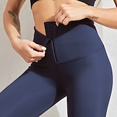 olcso Sima leggings-Női Nadrág Leggingek Utcai sikk Alkalmi Teljes hossz Természetes Sima Rugalmas derék Csat Kényelmes Utca Szabadság Hétköznapi viselet lilásvörös Szürke Fekete Sárga Tél Normál