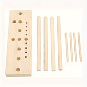 abordables Bricolage-Outil de fabrication d&#039;arcs pour fournitures d&#039;artisanat de ruban - ensemble d&#039;outils de fabrication d&#039;arcs en bois de bûche de 9 - fabricant d&#039;arcs en bois à règle simple pour la création de