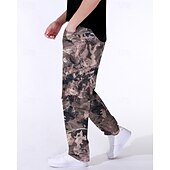 economico Pantaloni cargo-Per uomo Pantaloni Cargo Pantaloni Elastico in vita Coulisse Multi-tasche Semplice Mimetico Indossabile All&#039;aperto Quotidiano Campeggio &amp; Escursionismo Moda Classico Nero Verde militare
