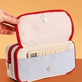 economico astucci e portapenne-Astuccio portapenne alla moda per bambini, design creativo, colore unito, cancelleria, album, materiale scolastico per bambini