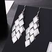 economico Orecchini-orecchini pendenti classici orecchini a foglia gioielli argento / nero / oro per carnevale San Valentino quotidiano laurea festival