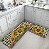 cheap Rugs &amp; Mats &amp; Carpets-Sunflower Series Long Kitchen Mat - Non-Slip, Stain-Resistant, Absorbent Rug for Entryway &amp; Home Use