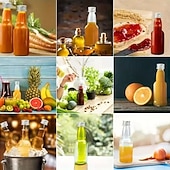 preiswerte Event &amp; Party Supplies-50 Stück Mini-Schnapsflaschen mit Trichter und Deckel, 50 ml/1,7 oz klare Plastikflaschen für Alkohol, Partygeschenke für Hochzeit, Geburtstag, Bierfest, Bar-Events