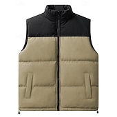 preiswerte Fleece &amp; 3 in 1 Jacken-Herren Fleeceweste Ärmellos Weste Außen Thermowarm Winter Vollreißverschluss Polyester Patchwork Schwarz Weiß Rosa Jagd Angeln Klettern