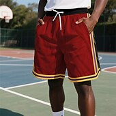 economico Pantaloncini casual-Per uomo Shorts Pantaloncini Estivi Pantaloncini da basket Pantaloncini casual Pantaloncini in rete Tasca Elastico in vita Coulisse A righe Comodità Traspirante Corto All&#039;aperto Vacanza Canotta