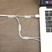 preiswerte Aufbewahrung &amp; Organisation-100 transparente selbstklebende Kabelclips für die Verwaltung von Netzkabeln, langlebige Kabelorganisatoren aus durchsichtigem Kunststoff, Kabelhalter für die Wand und unter dem Schreibtisch,