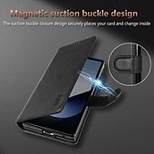 abordables Coques Samsung-téléphone Coque Pour Samsung Galaxy Pliage en Z 7 Z Fold 6 Z Fold 5 Z Fold 4 Étui Portefeuille Support Emplacement Carte Antichoc Rétro TPU faux cuir