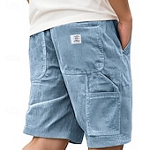 economico Pantaloncini casual-Per uomo Shorts Pantaloncini Estivi Pantaloncini casual Pantaloncini di velluto a coste Tasca Elastico in vita Coulisse Semplice Comodità Traspirante Corto All&#039;aperto Vacanza Canotta sportiva Casual