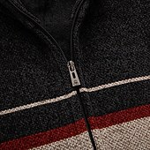preiswerte Herren Strickjacke-Herren Strickjacke Kurzer Pullover Reißverschluss-Pullover Strickpullover Gerippt Stricken Normale Oberteile Patchwork Tasche Farbblock Stehkragen Mode Klassisch Urlaub Alltagskleidung Bekleidung