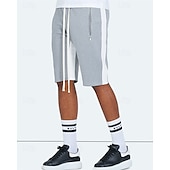 baratos Shorts de moletom-Homens calções atléticos Shorts de moletom Calção Shorts de verão Bolsos Cintura elástica Com Cordão Bloco de cor Conforto Respirável Curto Ao ar livre Esportes Clássico Casual Preto Amarelo