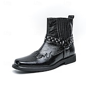 levne Biker Boots-Pánské Boty Motorkářské boty Chůze Vinobraní Na běžné nošení Bristké PU kůže Pohodlné Protiskluzové Teplý Kotníčkové Povaleč Elastická gumička Černá Hnědá Podzim Zima
