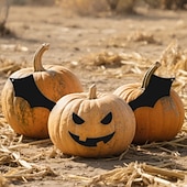 economico Decorazioni Appese e da Tavolo per Halloween-decorazioni fai da te a forma di pipistrello in metallo e zucca per Halloween, decorazioni spettrali per desktop e giardini all&#039;aperto per creare l&#039;atmosfera di Halloween