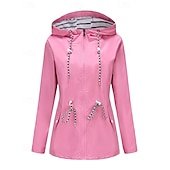 cheap Outdoor Jackets-Women&#039;s Windbreaker Softshell Jacket Hiking Jacket Outdoor Waterproof Windproof Hiking Outfits Hiking Clothes Spring Autumn / Fall Top Camping / Hiking / Caving Running Black Yellow Pink