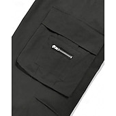 tanie Bojówki-Męskie Spodnie cargo Spodnie Ściągana na sznurek Elastyczny pas Multi Pocket Równina Zdatny do noszenia Codzienny Na zewnątrz Kemping i wycieczki Moda Klasyczny Czarny Zieleń wojskowa