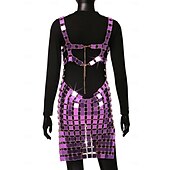 cheap Women&#039;s Costumes-Women&#039;s Glitter Sequin Dress Sparkle Party Dresses for Singer Dancer Stage Wear Party Carnival Outfit