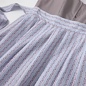 abordables Mujeres-Oktoberfest Vestidos Falda acampanada Trachtenkleader Mucama bávaro Alemán prados Mujer Paño de estilo tradicional Vestido Delantal Sin blusa (75CM)