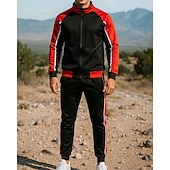 economico Tute da ginnastica-Per uomo Tuta da Ginnastica Pantaloni da Tuta Cerniera completa Athleisure Autunno Manica Lunga Protezione Solare Antivento Leggero Pesca Escursionismo Corsa abbigliamento sportivo Abbigliamento