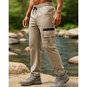 preiswerte Unterteile-Herren Cargohosen Wanderhosen Regenhose zum Wandern Außen Normale Passform Wasserdicht Winddicht Leicht Unterteile Tasche Schwarz Armeegrün Camping / Wandern Laufen S M L XL XXL