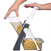 levne Kuchyňské náčiní a pomůcky-kuchyňský nastavitelný bezpečný sekací artefakt, multifunkční drtič zeleniny, struhadlo, kráječ, chránič rukou, kráječ brambor julienne pro domácí použití