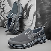 Недорогие Туфли-слипоны для повседневной носки-мужские кроссовки с мягкой подошвой, легкие повседневные мокасины для путешествий, работы и повседневного комфорта