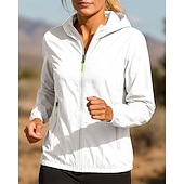 Недорогие Худи и свитшот-Жен. Куртка для бега Куртка для активного отдыха Карманы Полный почтовый индекс Длинный рукав Верхняя одежда Атлетический Осень Однотонный