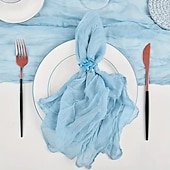 abordables Ustensiles et gadgets de cuisine-Lot de 10 serviettes en polyester de couleur unie, serviettes de table rectangulaires tissées de 20 x 20 pouces avec bordure élégante, parfaites pour la décoration de table de Noël, de vacances, de