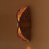 abordables Apliques de pared para interior-Aplique de pared, apliques de pared modernos, apliques de pared de estilo rústico con pantalla de vidrio transparente, apliques de pared para sala de estar, dormitorio, escalera, baño, pasillo