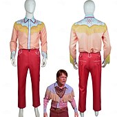 ieftine Costume pentru bărbați-Înapoi în viitor (1985) Marty McFly Bluză / Cămașă Pantaloni Costum de carnaval Costum Cosplay Film Cosplay for Bărbați Adulți Halloween Mascaradă Performanță Petrecere Comic Con