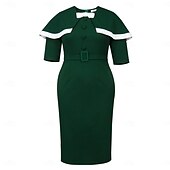 levne Šaty-Retro 50. léta 60. léta Polední Koktejlky Šaty na tužky Dámské Vánoce Formální Párty a večer Retro tematická párty Dospělé Šaty Celý rok