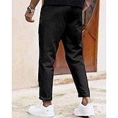 levne Kalhoty chinos-Pánské Upnuté Kalhoty Kalhoty chinos Šňůrky Kapsy Bez vzoru Pohodlné Po kotníky Denní Obchod Práce Módní Klasický styl Vodní modrá Černá Lehce elastické