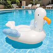 abordables Actividad al Aire Libre-1 bote inflable grande tipo pato, colores vibrantes y mixtos, PVC duradero, perfecto para deportes acuáticos de verano. &amp;Bote inflable para divertirse en la playa