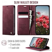 cheap iPhone Cases-Phone Case For iPhone 16 Pro Max Plus iPhone 15 14 Pro Max Plus iPhone 13 12 Pro Max Mini Wallet Case with Stand Holder Magnetic Card Slot Retro TPU PU Leather