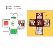 economico I regali-Edizione tascabile devozionale artigianale, santuario tascabile con croce d&#039;argento inclusa, scatola d&#039;ispirazione compatta, regalo di benedizione portatile per la riflessione quotidiana, la