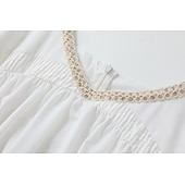 billiga Bohemklänningar-Dam Mini klänning Sommarklänning Slipklänning Boho-klänning Västerländsk klänning Mode Klassisk Modern Utomhus Semester Helgdag Normal Slät Ärmlös Smala axelband Beige Sommar