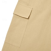 economico retrò-Per uomo Pantaloni di Lino Pantaloni Pantaloni Larghi Coulisse Elastico in vita Gamba Dritta Semplice Comodità Traspirante Lunghezza intera All&#039;aperto Casuale Quotidiano Vacanza Moda Nero Bianco