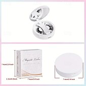 abordables Soins Personnels &amp; Santé-Cils magnétiques souples, boîte tout-en-un, kit de cils magnétiques réutilisables avec applicateur, aspect naturel, cils de chat légers, poils duveteux, faux cils doux pour un usage quotidien, outils