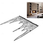 cheap Halloween Kithen-Black Bat Lace Halloween Table Runner Halloween Table Decoration,Lace Runners for Halloween Party Black Spooky Dinner Table Decorations