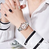 お買い得  クォーツ腕時計-SKMEI 女性 クォーツ クリエイティブ ファッション カジュアルウォッチ 腕時計 防水 ワールドタイム デコレーション 合金 腕時計