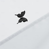 abordables Cortinas y cortinajes-Decoración de cortina de mariposa 3D, diseño de doble capa con cortina transparente de terileno a juego, elegante decoración de ventana para sala de estar, dormitorio o guardería.