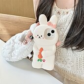 Недорогие Чехлы для iPhone-телефон Кейс для Назначение iPhone 16 Pro Max Plus 15 Pro Max Plus 14 Pro Max Plus 13 Pro Max Кейс на заднюю панель Защита от удара Кролик Силикон