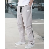 preiswerte Freizeithosen-Herren Tech-Hosen Hose Freizeithose Tasche Elastischer Bund Kordelzug Patchwork Komfort Sport im Freien Täglich Mode Lässig Schwarz Armeegrün Mikroelastisch