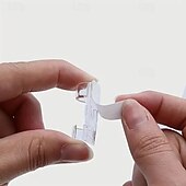 preiswerte Aufbewahrung &amp; Organisation-100 transparente selbstklebende Kabelclips für die Verwaltung von Netzkabeln, langlebige Kabelorganisatoren aus durchsichtigem Kunststoff, Kabelhalter für die Wand und unter dem Schreibtisch,